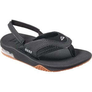 REEF - Little & kids Fanning black silver jongens slipper