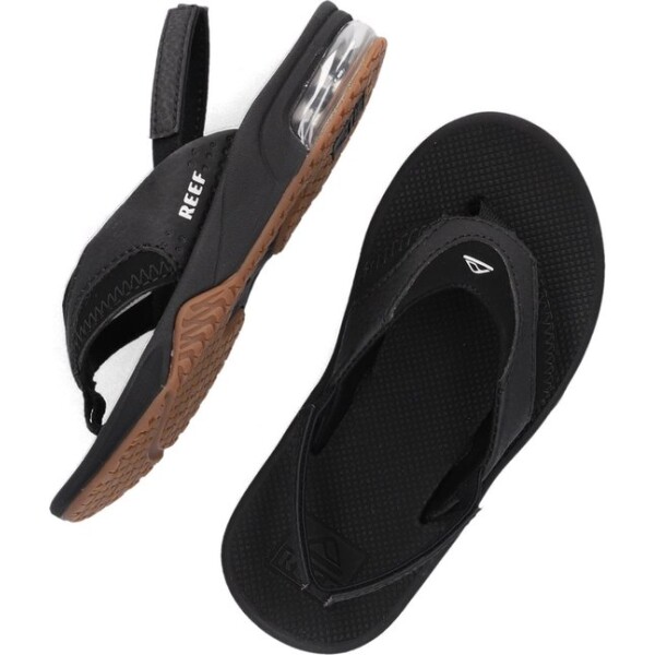 REEF - Little & kids Fanning black silver jongens slipper - Afbeelding 2