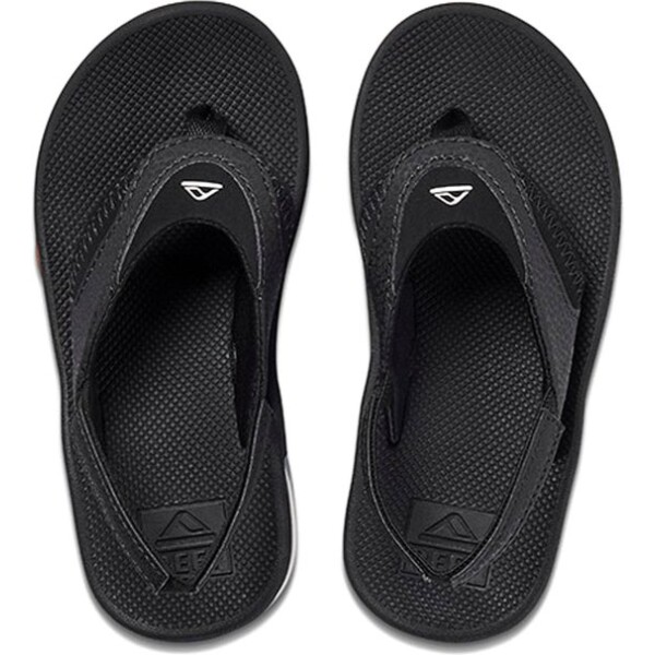 REEF - Little & kids Fanning black silver jongens slipper - Afbeelding 3
