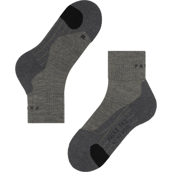 FALKE TK2 Explore Wool Short Wandelsokken W | Asphalt/Melange - Afbeelding 4