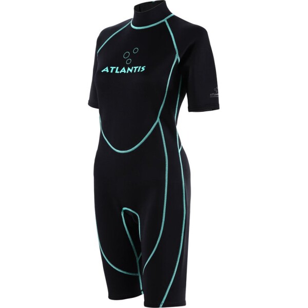 Atlantis 2mm Adventure Shorty Wetsuit W | Black/Turqouise - Afbeelding 3