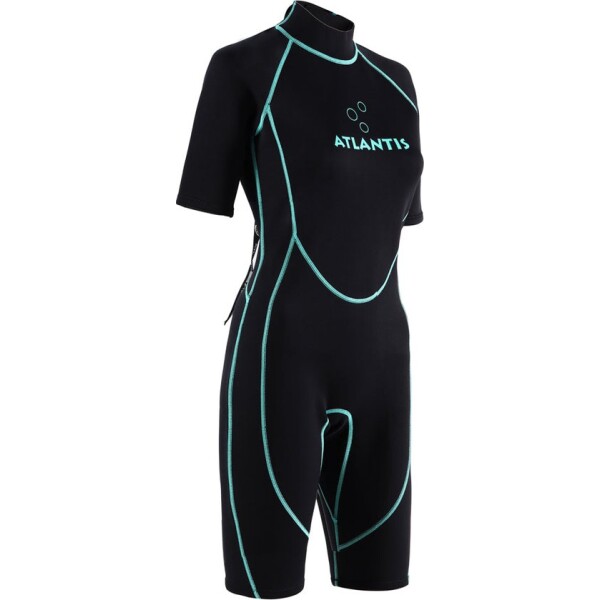 Atlantis 2mm Adventure Shorty Wetsuit W | Black/Turqouise - Afbeelding 4