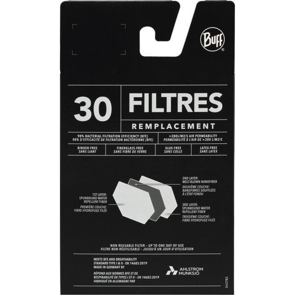 BUFF Refill Filter - mondkapje vervangingsfilters - 30 pack - Afbeelding 2