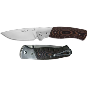 Buck mes - Selkirk Micarta 835 BRS-C - zilver hout