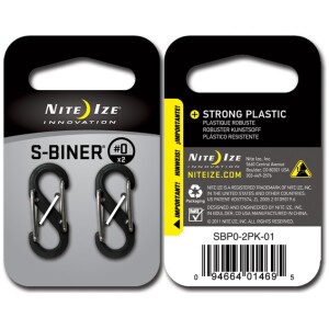 Nite Ize S-Biner 1/ 2-pack black