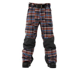 REHALL dirt snowpant yd orange checks