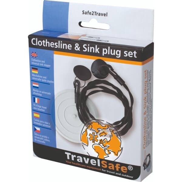 TRAVELSAFE waslijn 2m + afvoerstop - Afbeelding 3