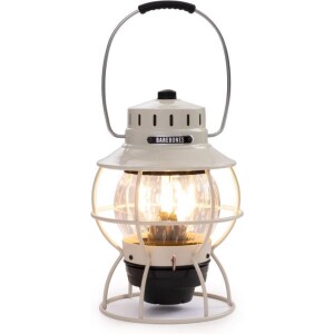 BAREBONES Railroad lantern vntg white us
