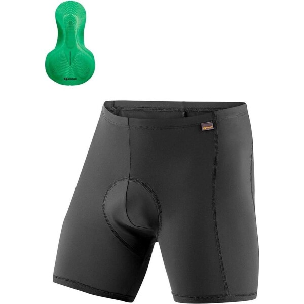 Gonso Sitivo U FietsBroek M | Black Bright Green - Afbeelding 3