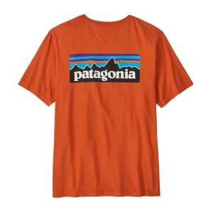 PATAGONIA M's P-6 Logo T-Shirt - c orange
