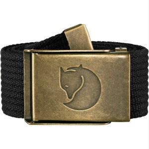 FJALLRAVEN Canvas Brass Belt 4 cm | Black