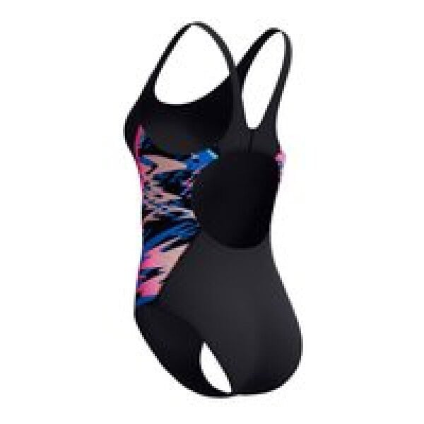 Speedo - Hyperboom Muscleback 1 Piece Dames Sportbadpak - Zwart/Roze - Afbeelding 4